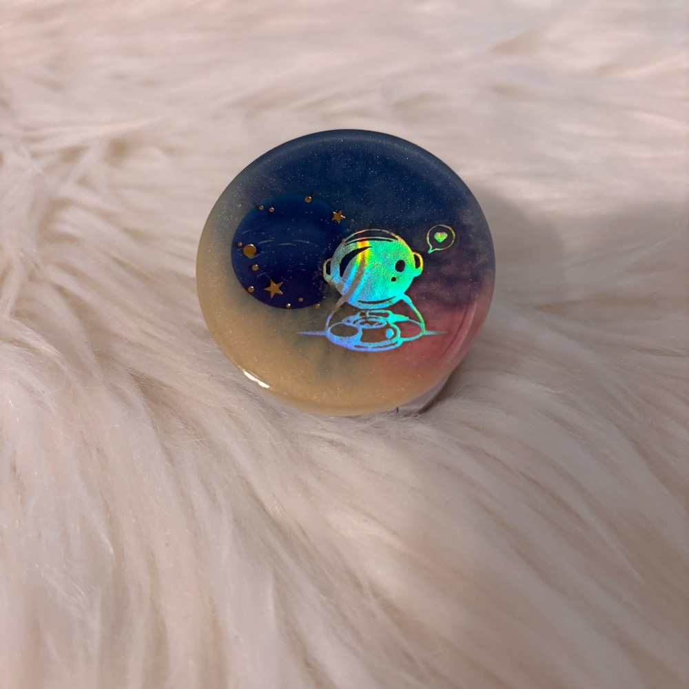 Colorful Handmade Astronaut Resin Phone Grip